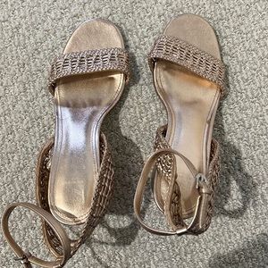 Marc Fisher Rose Gold block heel